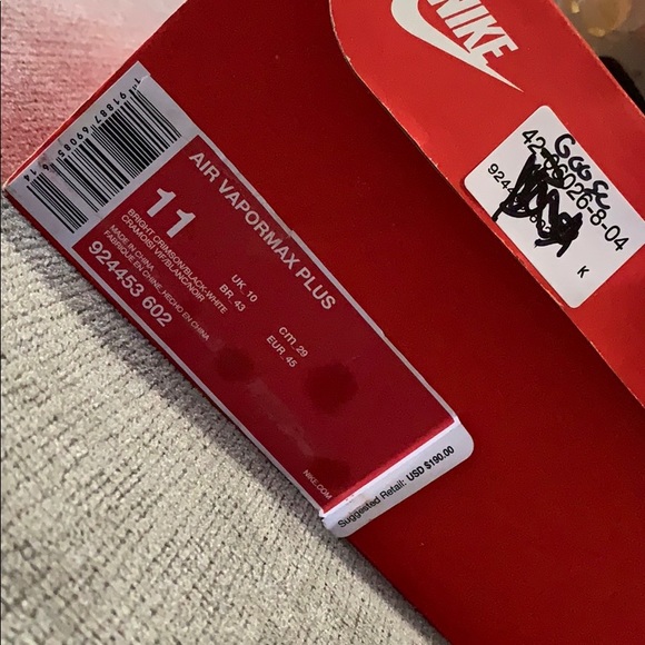 Air VaporMax Plus Size 11 US 45 EUR